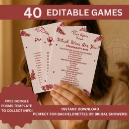Fashion Doll Bachelorette Mobile Invitation and Itinerary