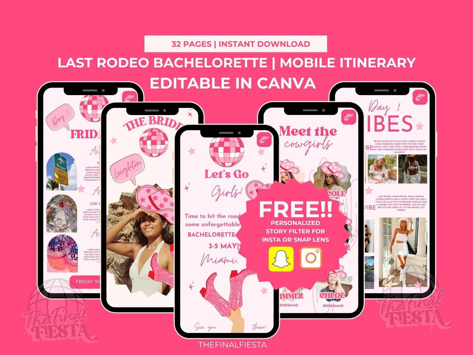 Last Rodeo Bachelorette Itinerary Template