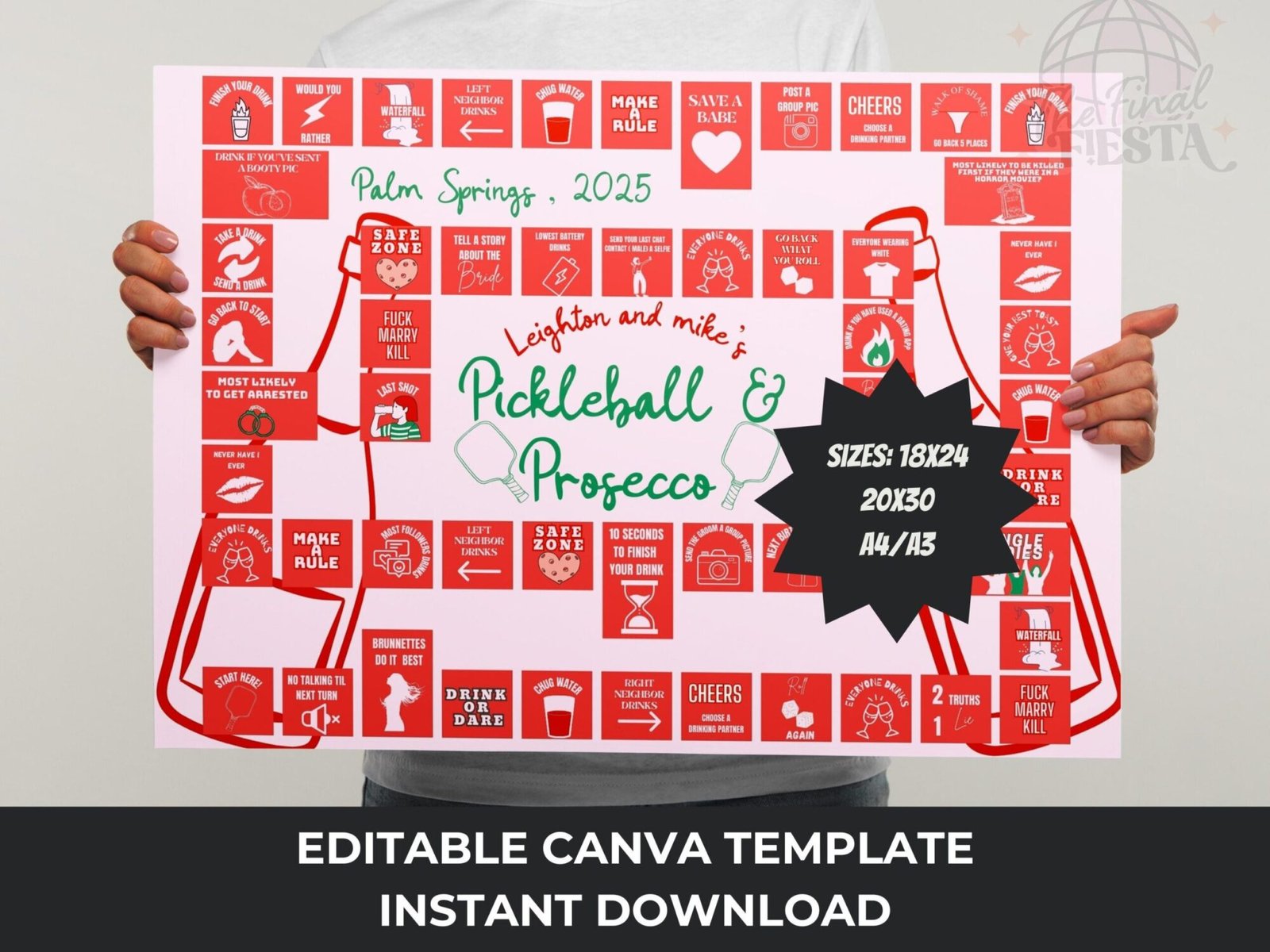 Pickleball And Prosecco Bachelorette Party Game