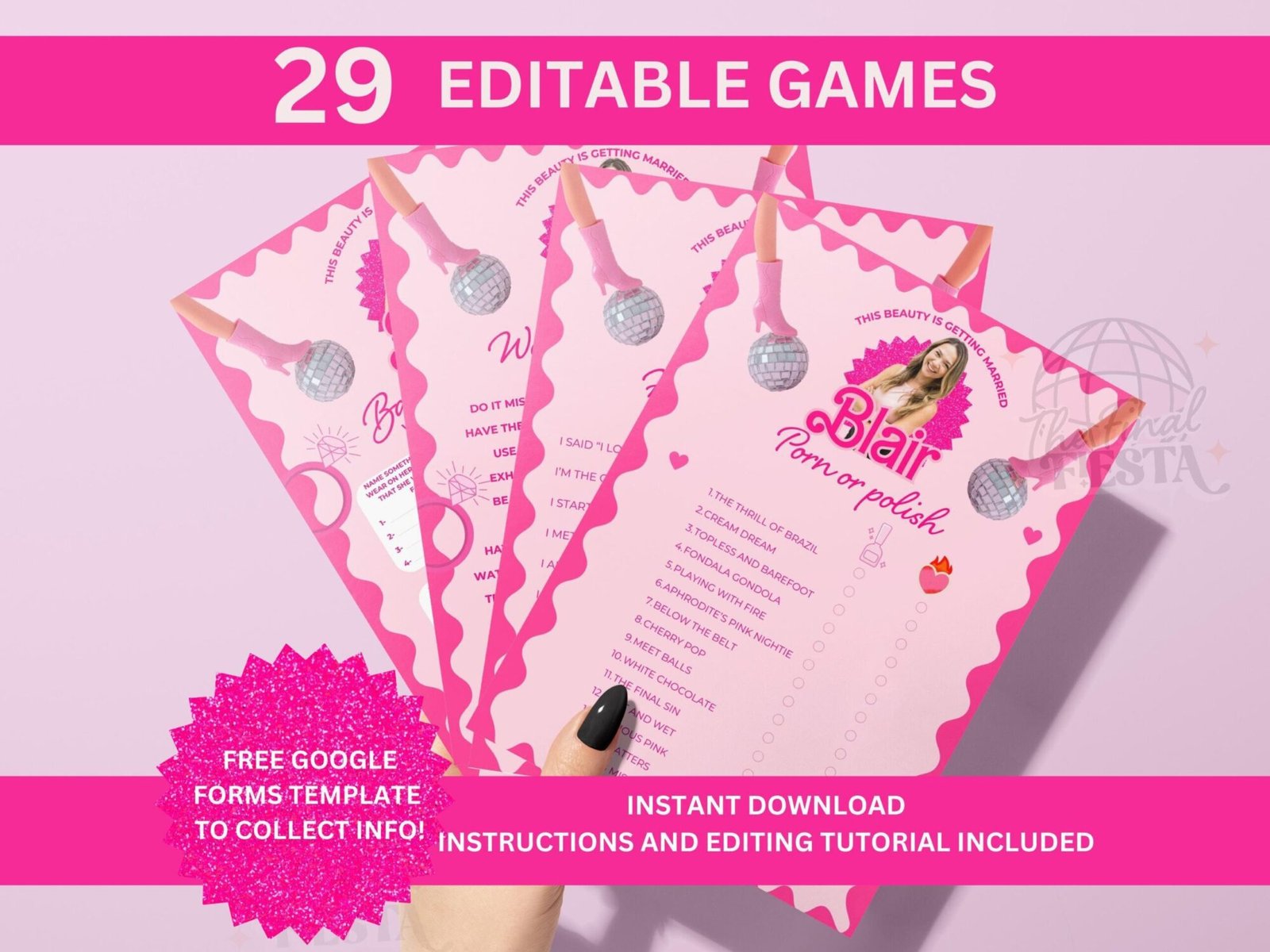 Fashion Doll Bachelorette Drinking Games