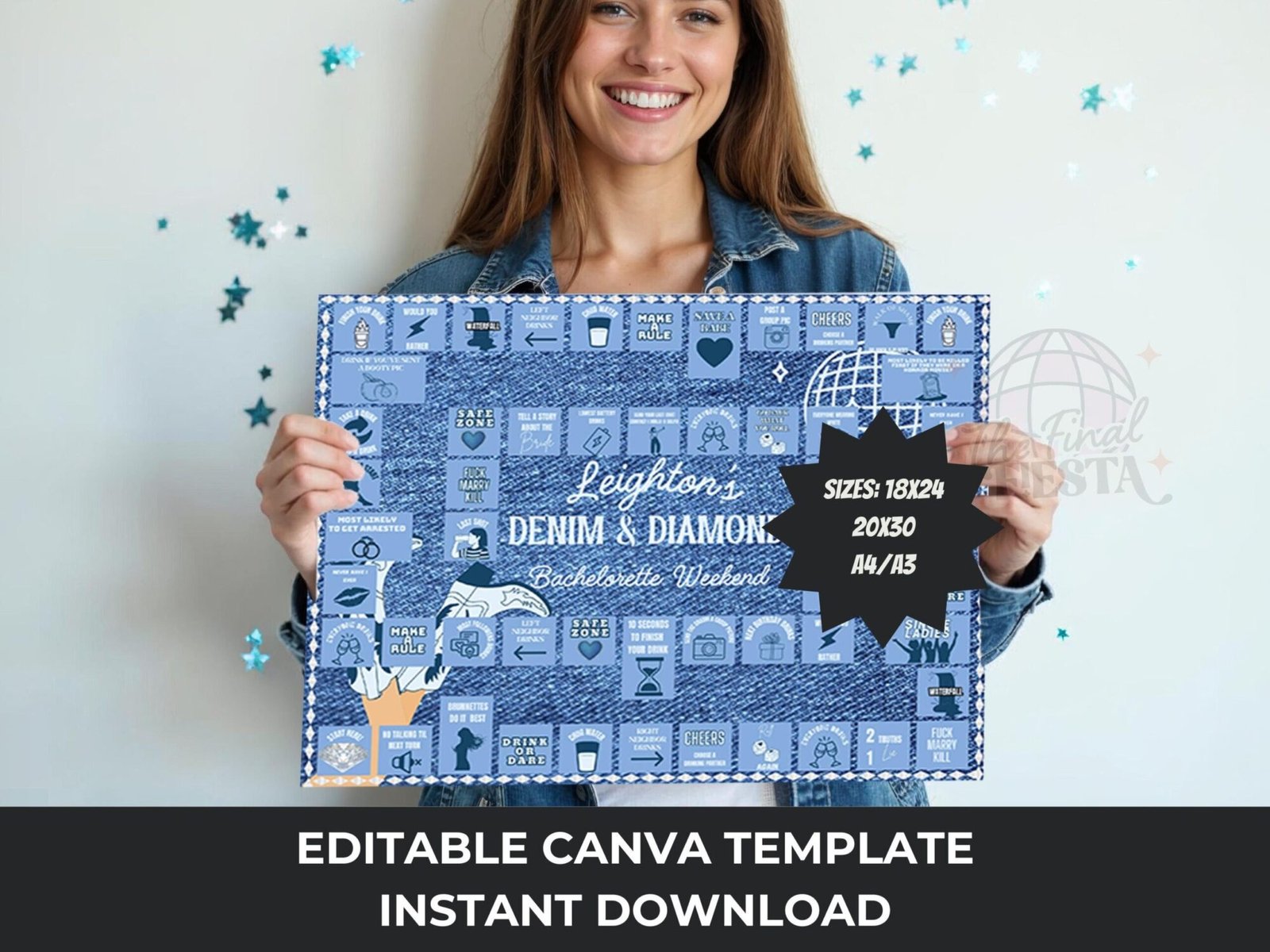 Denim and Diamonds Bachelorette Party Game