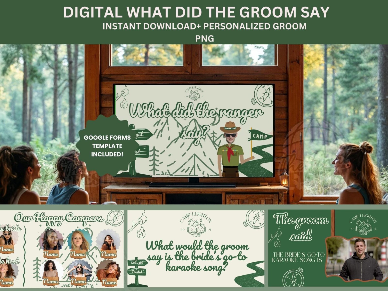 Camp Bachelorette Party What did the groom say Game
