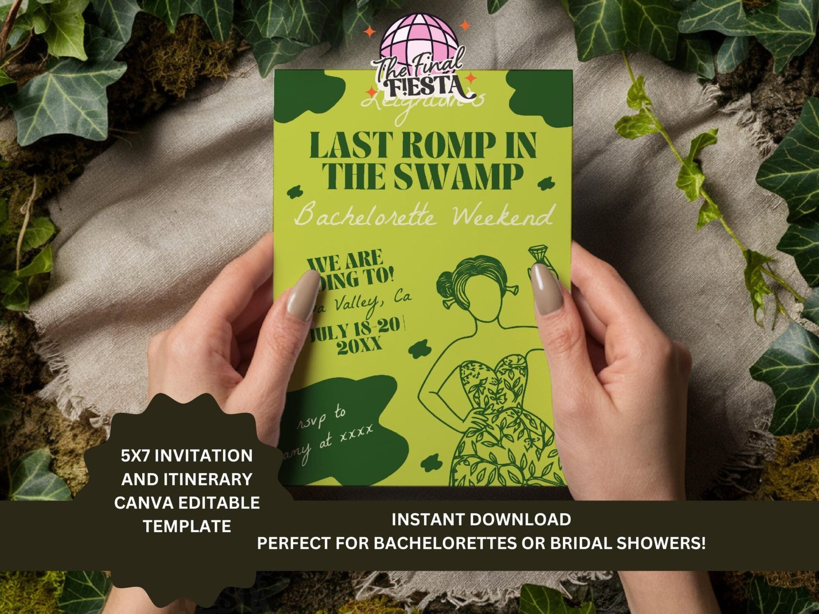 Last Romp In The Swamp Bachelorette Invitation Itinerary - Image 2